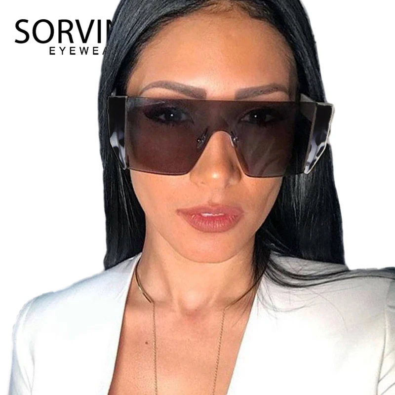 SORVINO футуристические негабаритные солнцезащитные очки без оправы 2021 мужские