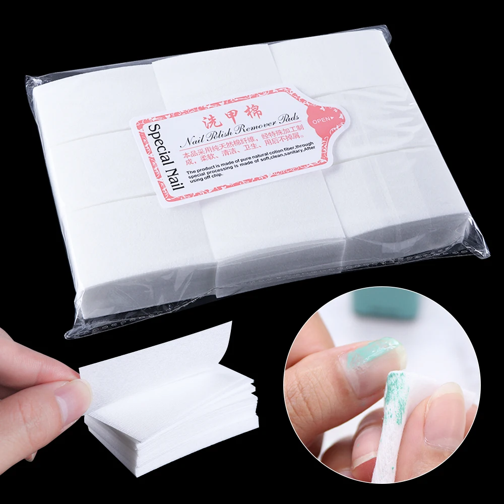 

1Pack Niet-pluizende Servetten Voor Manicure Doekjes Nagellak Wraps Cleaner Wattenschijfje Nail Art gereedschap LA957-1
