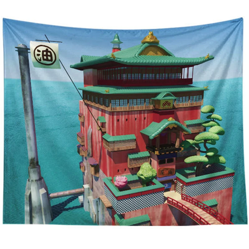 Гобелен Chihiro с рисунком из мультфильмов украшение на стену ретро принт домашний