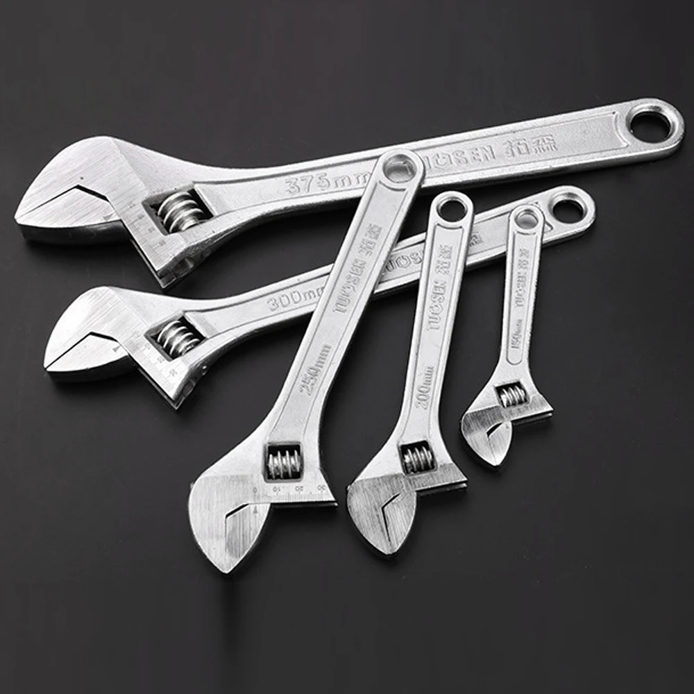 

Adjustable Wrench 6" 8" 10" 12" 15" Enlarge Open Monkey Wrench Multifunction Spanner Universal Pipe Wrench Repair Tools