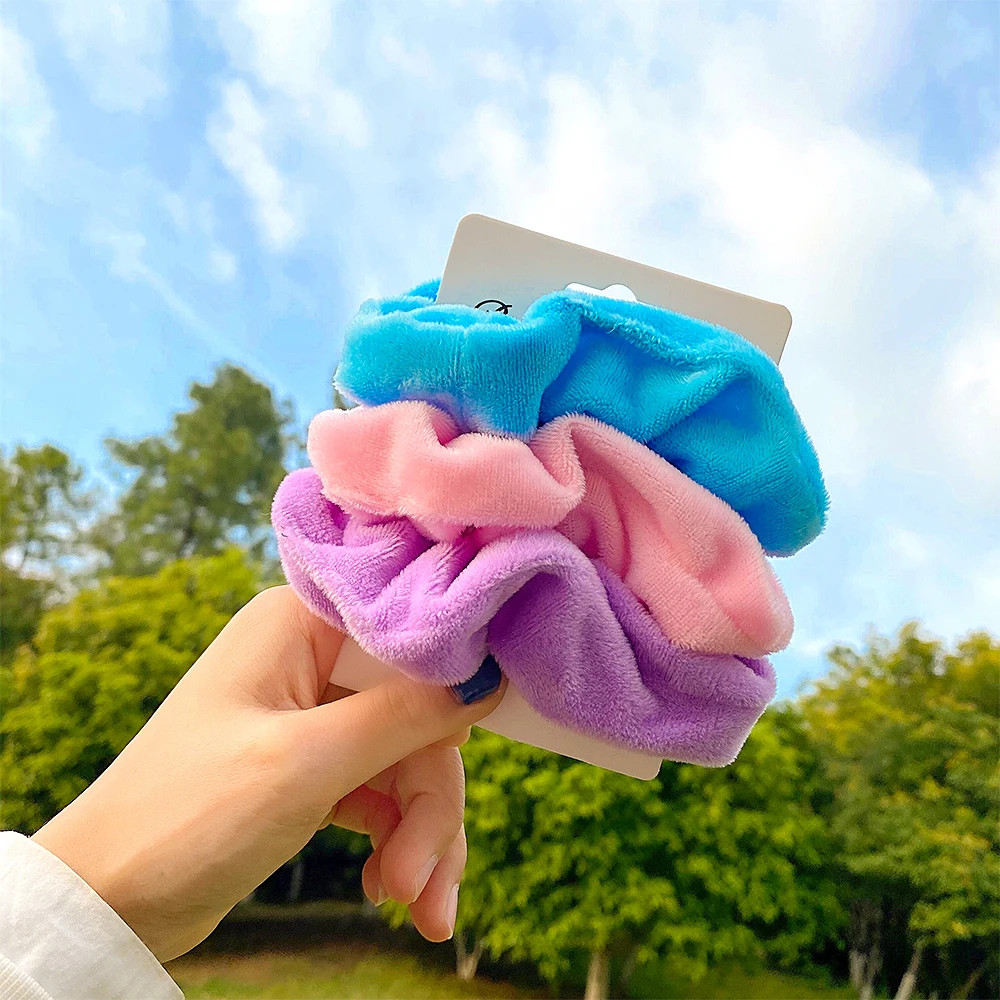 3 шт./компл. винтажные резинки для волос бархатные набор эластичных резинок