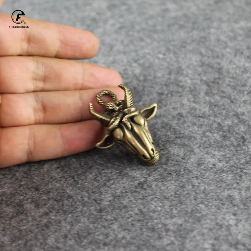 Медная змея голова Овцы украшения для домашнего декора креативные мини статуи