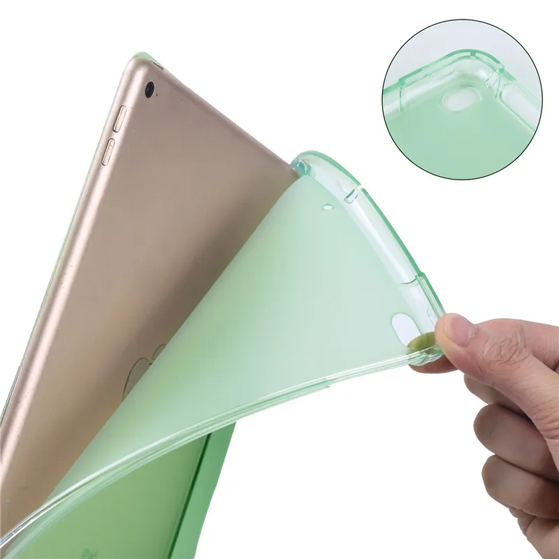 

For iPad Air 2 Air Case for iPad 5 6 6 th Gen Case for iPad 9.7 9 7 2017 2018 Funda Smart Soft Silicone Cover with Pencil Holder
