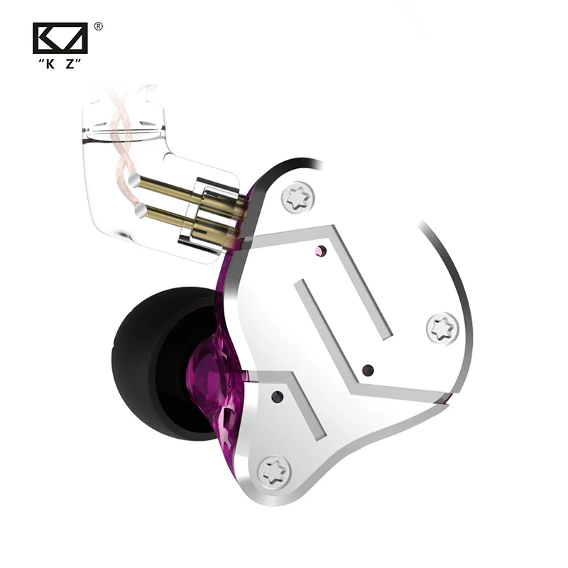 Гибридные наушники-вкладыши KZ ZSN 1BA + 1DD DJ монитор спортивные наушники для бега Hi-Fi