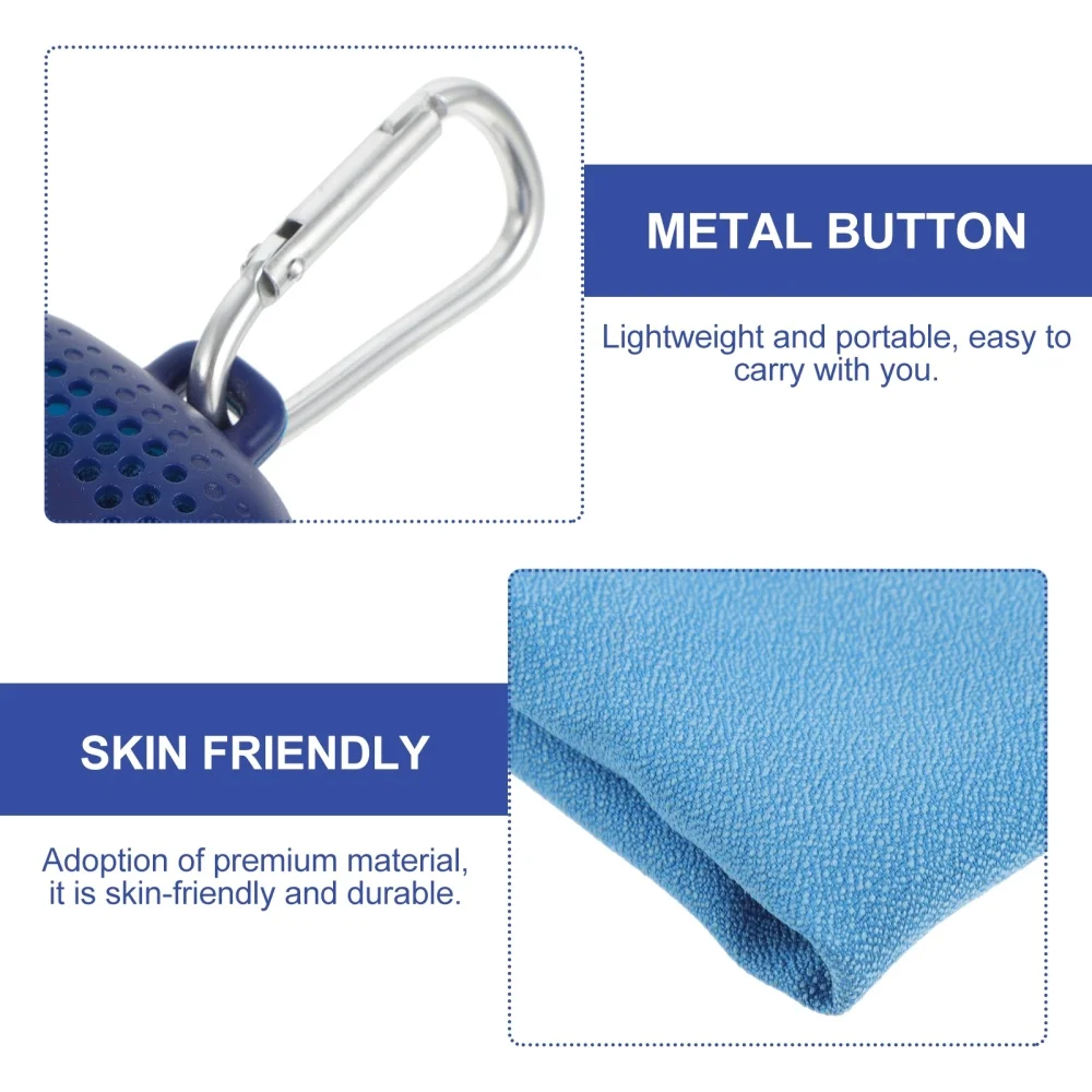 

1Pc Sport Cooling Towel Portable Pocket Fiber Towel Ice Towel with Storage Case