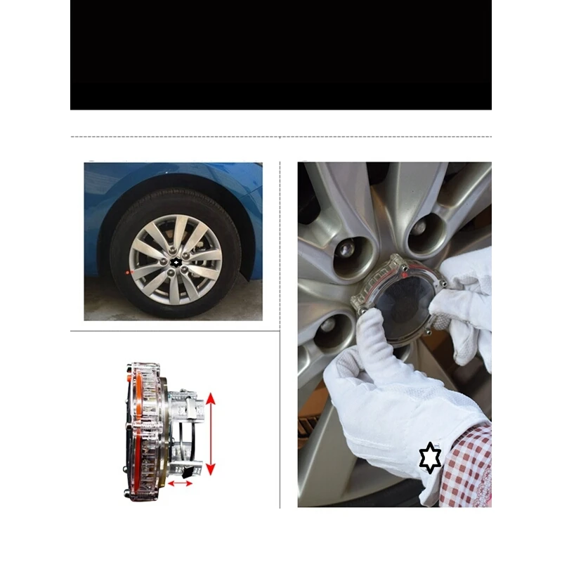 

Luces Para Iluminaciones Lamparas Decorativas Solar Wheel Decoration Accessories Led Auto Car Light Universal Decorative Lamp