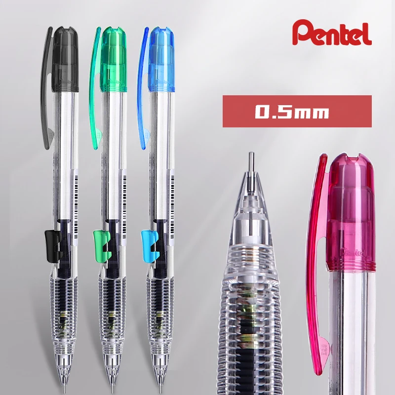 

4PCS Pentel Mechanical Pencil PD105T Side Pressure Mechanical Pencil Student Writing Pencil Is Not Easy To Break The Core 0.5MM