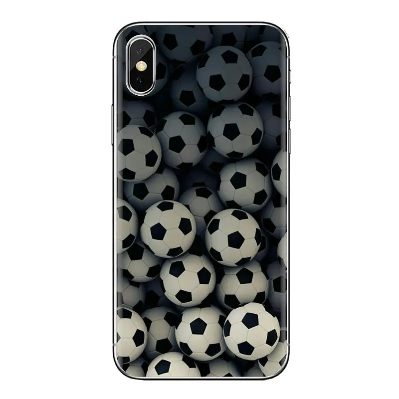 Чехол из ТПУ для iPhone XS Max XR X 4 4s 5 5S 5C SE 6 6S 7 8 Plus samsung Galaxy J1 J3 J5 J7 A3 A5 дизайн футбольного