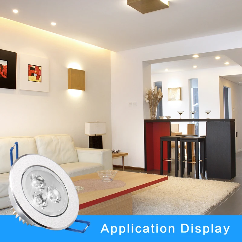 Foco LED de luz descendente para el hogar, luz brillante regulable, lámpara de techo de decoración empotrada, AC85-265V de 110V y 220V, 10 paquetes por lote