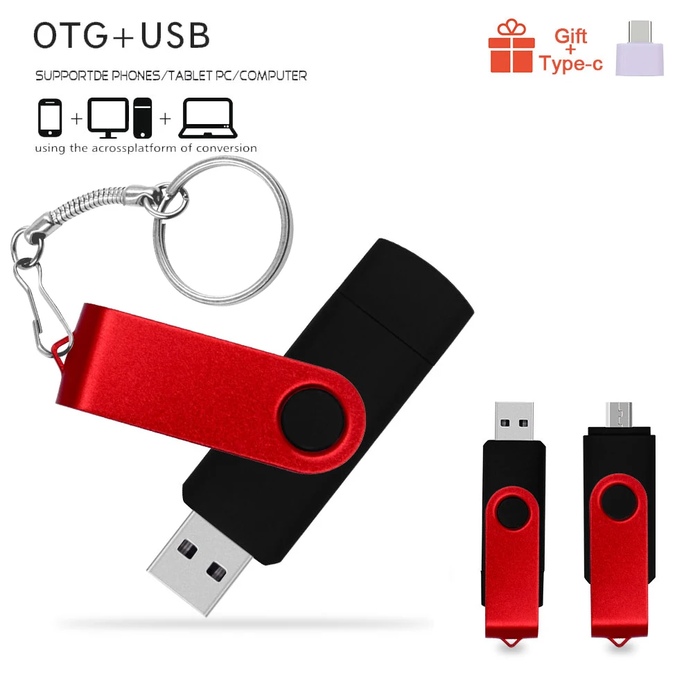 Высокоскоростные флеш накопители 3 в 1 Type C USB 2 0 флешка Usb ключ OTG флэш накопитель 64