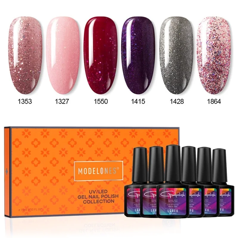 Modelones 174 шт./лот полный цвет набор Гель-лак для ногтей впитывается основа верхнее