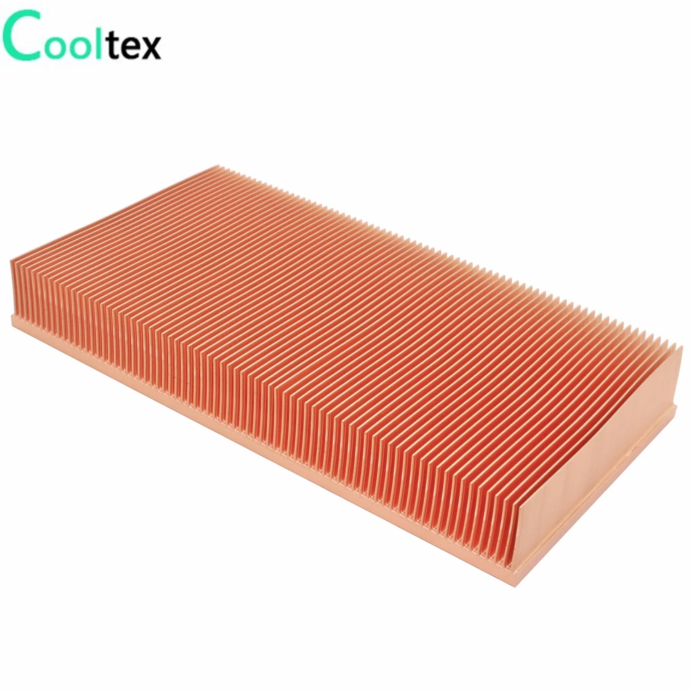 COOLTEX, 150x80x20 мм, Чистый медный радиатор, ребристый радиатор для электронного чипа, светодиодный Усилитель мощности, охлаждающий кулер
