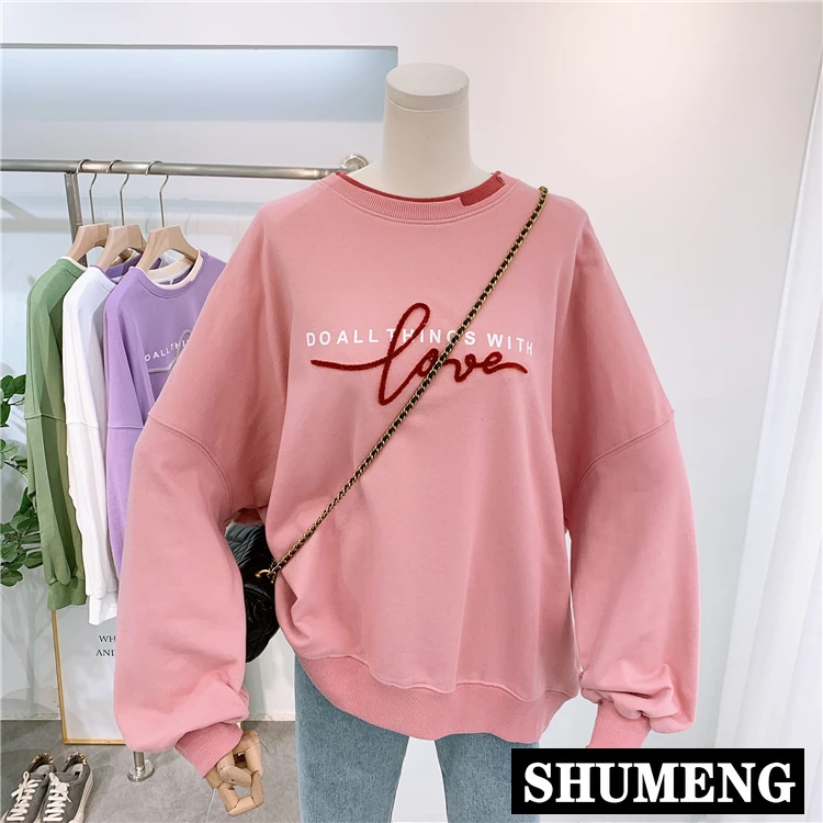 Женский свитшот с надписью Свободный пуловер для подростков подходящий ко всему