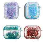 Чехол с жидким сыпучим песком и блестками для Airpods Pro 2 1 3, Жесткий Чехол для наушников из поликарбоната для Apple Airpods 2 1, роскошный модный чехол
