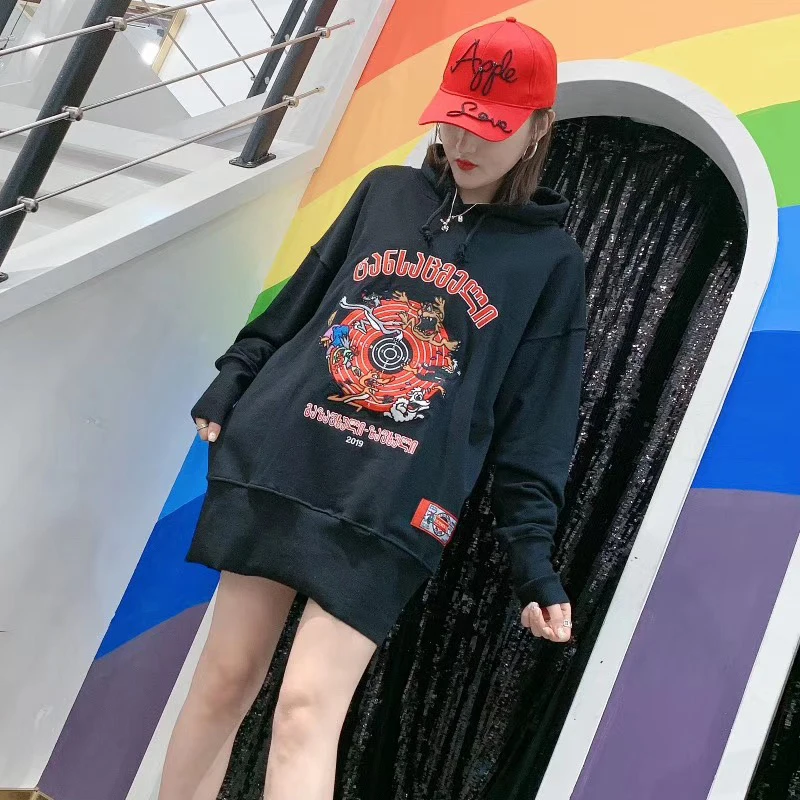 Женская толстовка с капюшоном для подиума, Vetements, свитшоты с единорогом, с принтом, с капюшоном, хлопковые, розовые, Vetements, толстовки Kanye West Heron MB, уличная одежда
