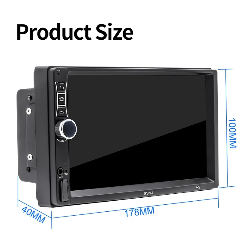 2 DIN Android 8 1 автомобильный стерео 7 дюймов 4 ядра GPS навигацией Wi Fi USB AUX MP5 плеер A2|MP4 и
