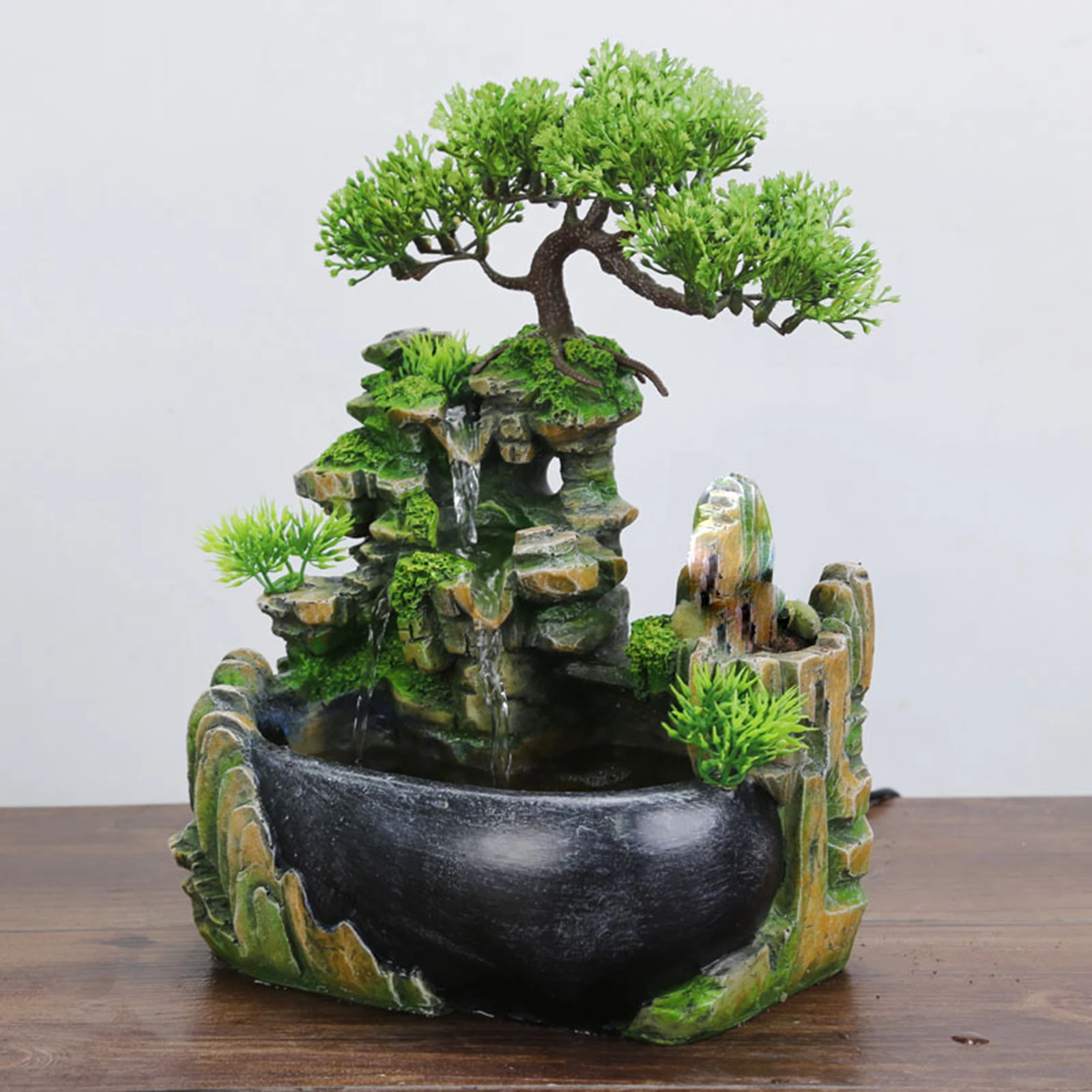

Table Fountain Rockery Zen Illuminated Spray Water Fountains Home Decor