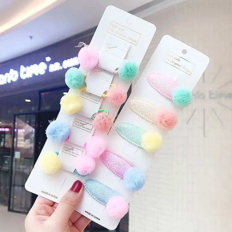 2020 New 10pcs Baby Girls Cute Hairpins Cartoon Animals Fruit Elastic Hair Bands Ponytail Holder Scrunchies Kid Accessories | Детская