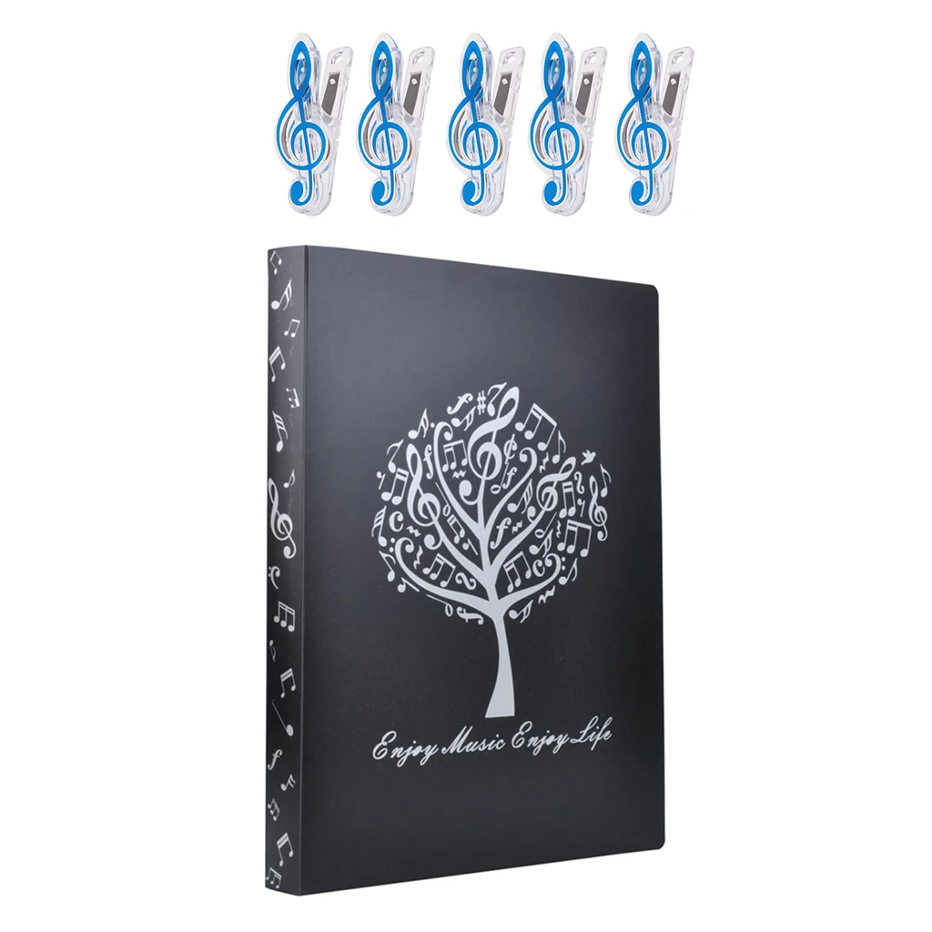 А4 Размер музыкальный лист бумажные документы и 5 музыкальных зажимов для