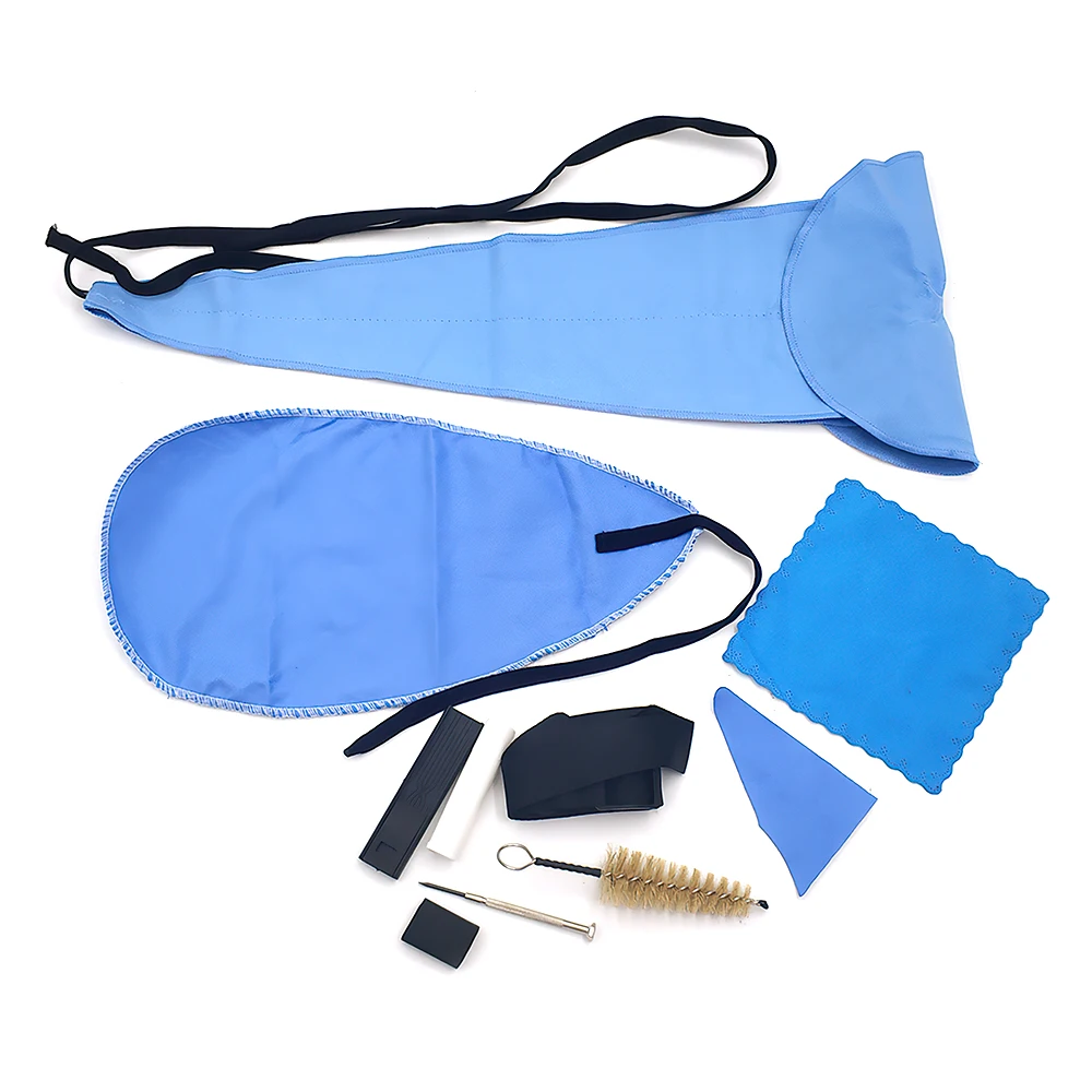 

10pcs Saxophone Cleaning Maintenance Kit Include Gloves/Cork Cream/Mouthpiece Brush/Strap/Thumb pad/Screwdriver/Sound Hole Wipes