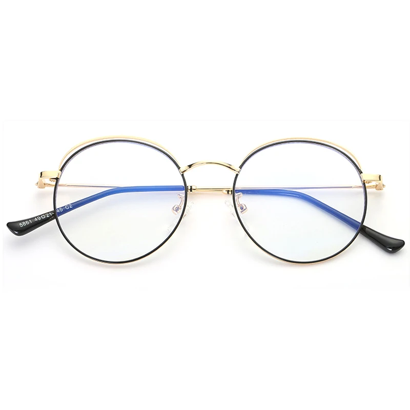 2019 Personality Round Frame Prescription Glasses For Myopia Men Women Alloy Photochromic Or Blue Light Blocking Spectacles Male |