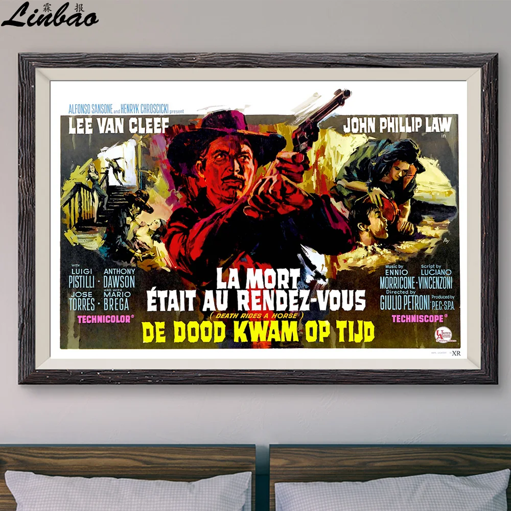 

V431 1967 Death Rides A Horse Vintage Classic Movie Print Silk Poster Home Deco Wall Art Gift