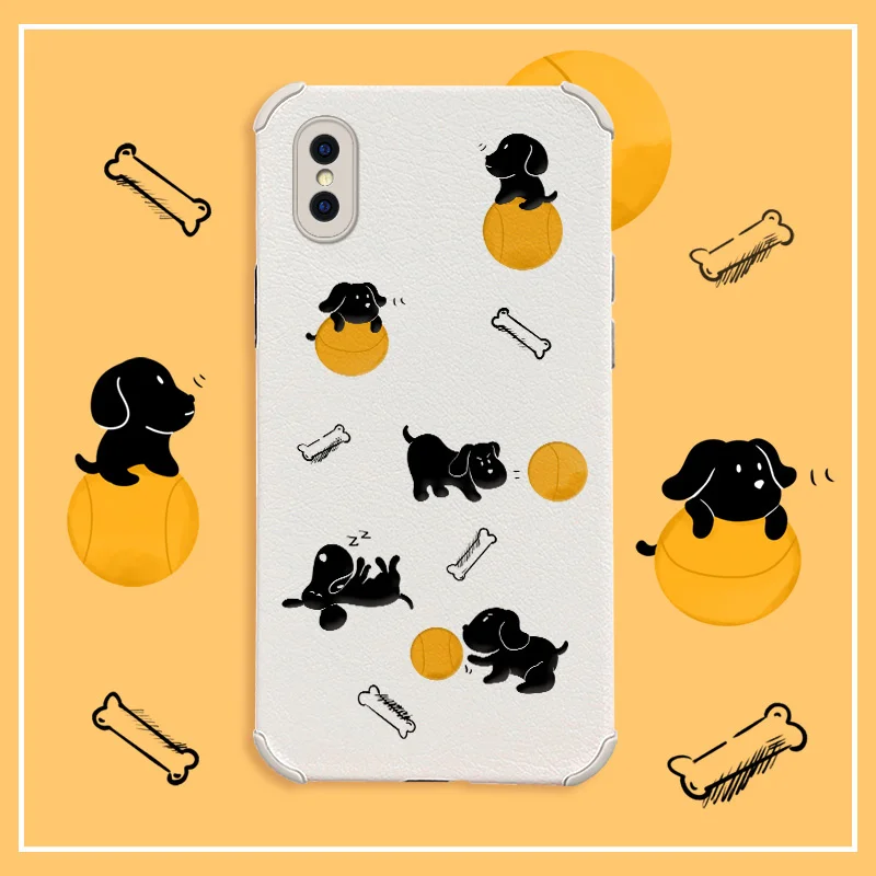 

Naughty Puppy Phone Case For iPhone X XS XR XSMAX Liquid Silicone Cover