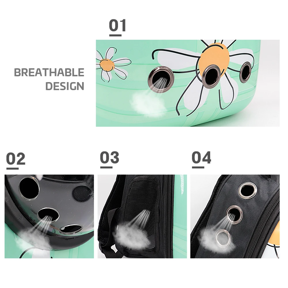Рюкзак с мультяшным котом дышащая прозрачная сумка-переноска для щенков и кошек