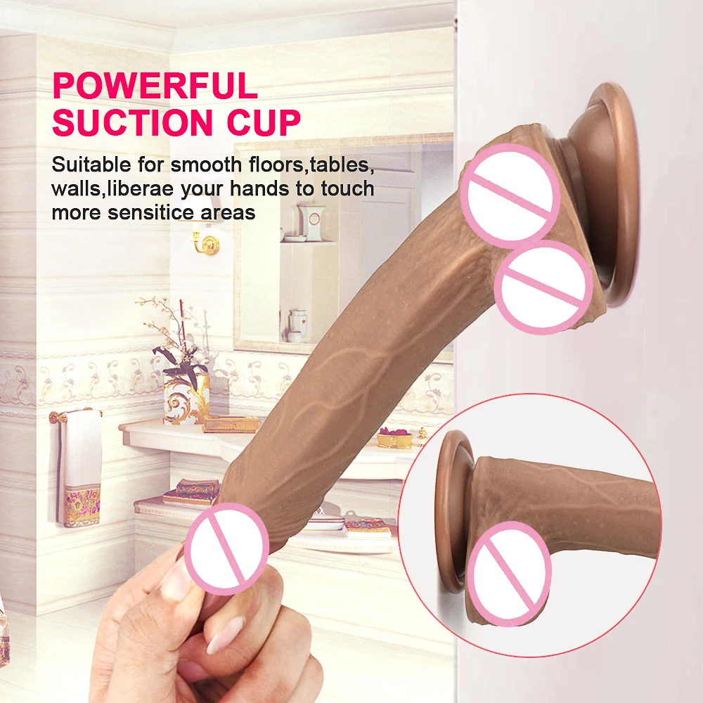 GaGu 7 дюймов реалистичный фаллоимитатор игрушки для взрослых мягкие страпон