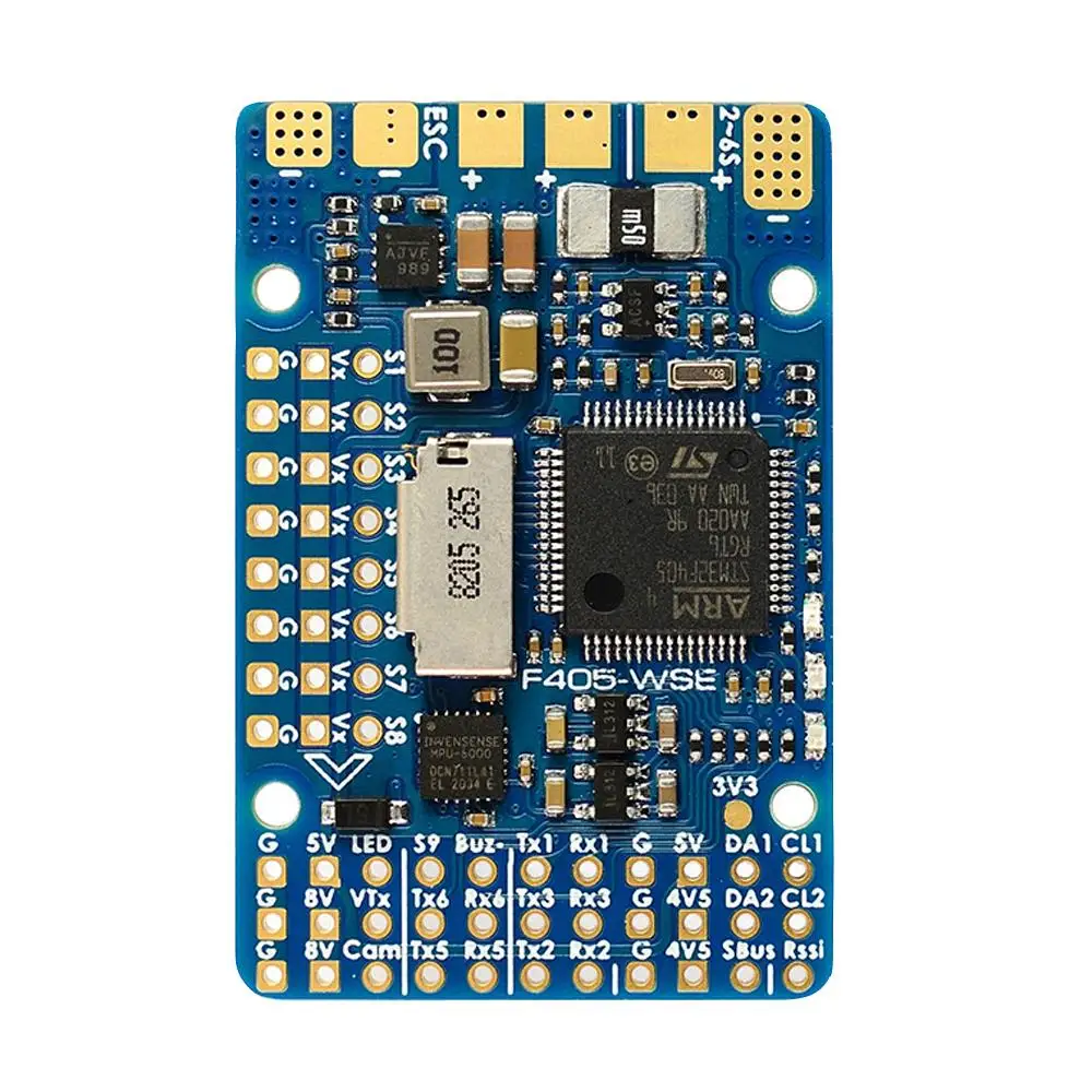 25x25 мм MATEK F405-WSE MPU6000 Baro OSD Blackbox F4 Контроллер полета 2-6S Для беспилотных летательных
