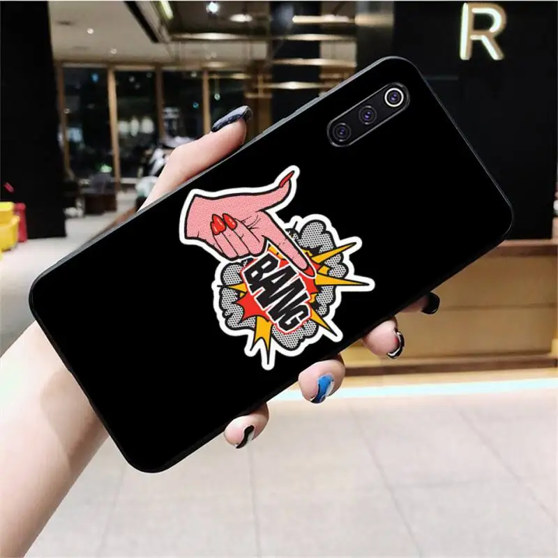 

HPCHCJHM pistol bang Luxury Unique Design Phone Cover for Xiaomi Mi10 10Pro 10 lite Mi9 9SE 8SE Pocophone F1 Mi8 Lite