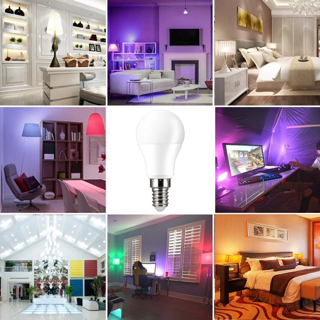 E27/B22/E26/E14 умная лампа RGB LED Wifi светильник для Android Apple пульт дистанционного