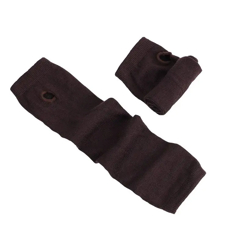 Women's Korean version of the warm long gloves arm sets wholesale classic black white striped finger cotton long wristband