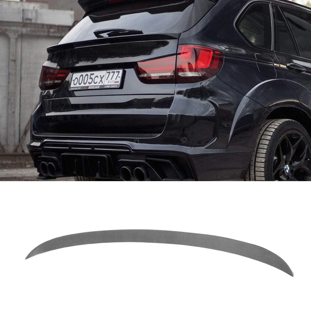 Углеродное волокно для BMW X5 F15 2014 2017 задний кровельный багажник Средний спойлер