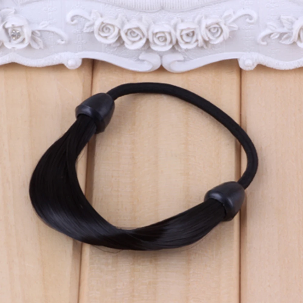 6 шт. женский парик с тесьмой эластичная резинка для волос держатель конского