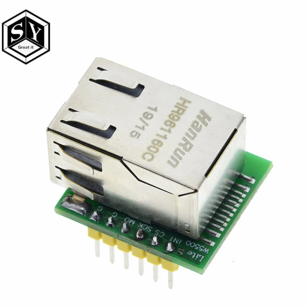 1 шт. Great IT Smart Electronics USR ES1 W5500 Chip новый конвертер SPI в LAN/ Ethernet TCP/IP Mod|Интегральные