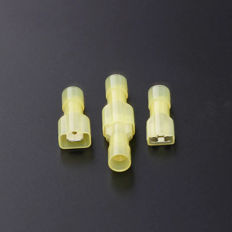 50 шт./25 пар синий/красный/желтый Лопата обжимные разъемы Мужской и Женский нейлон