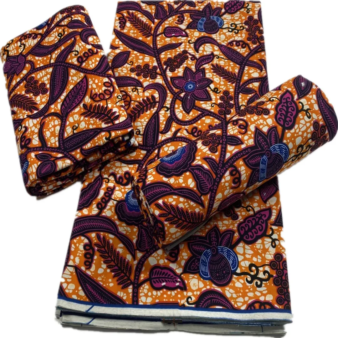 

African Wax Fabric 2021 High Quality 100% Cotton Soft Original Guaranteed Veritable African Real Wax Tissus For Wedding Dress