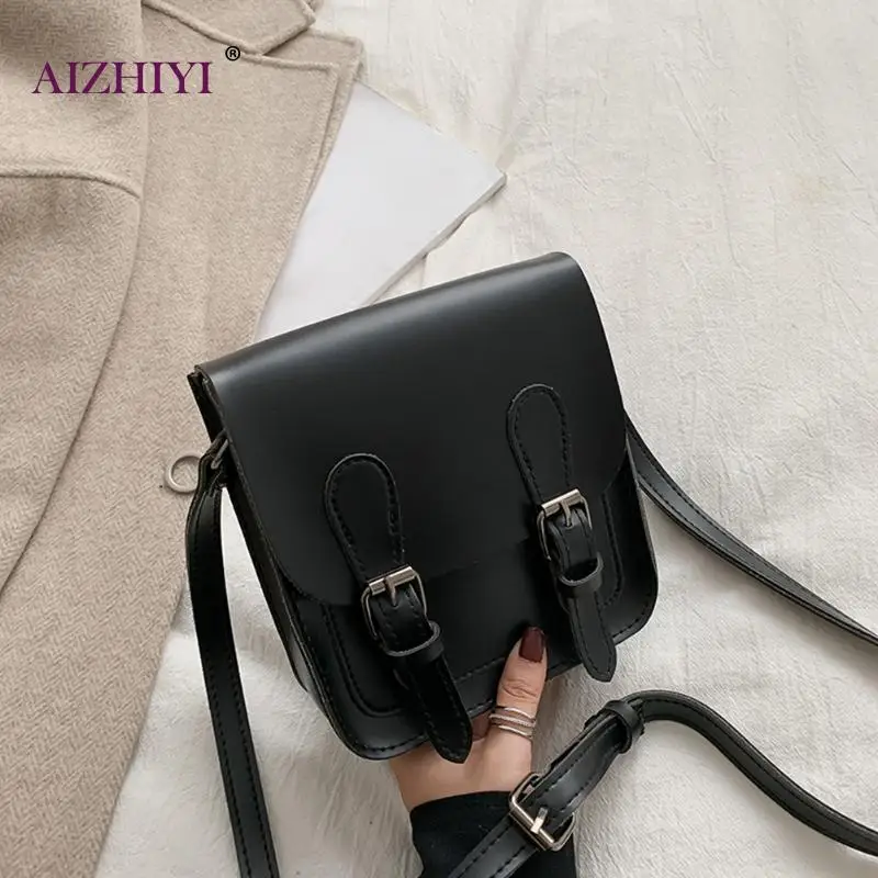 

Teen Girls PU Leather Crossbody Messenger Bags Women Solid Color Casual Pouch Shoulder Handbags