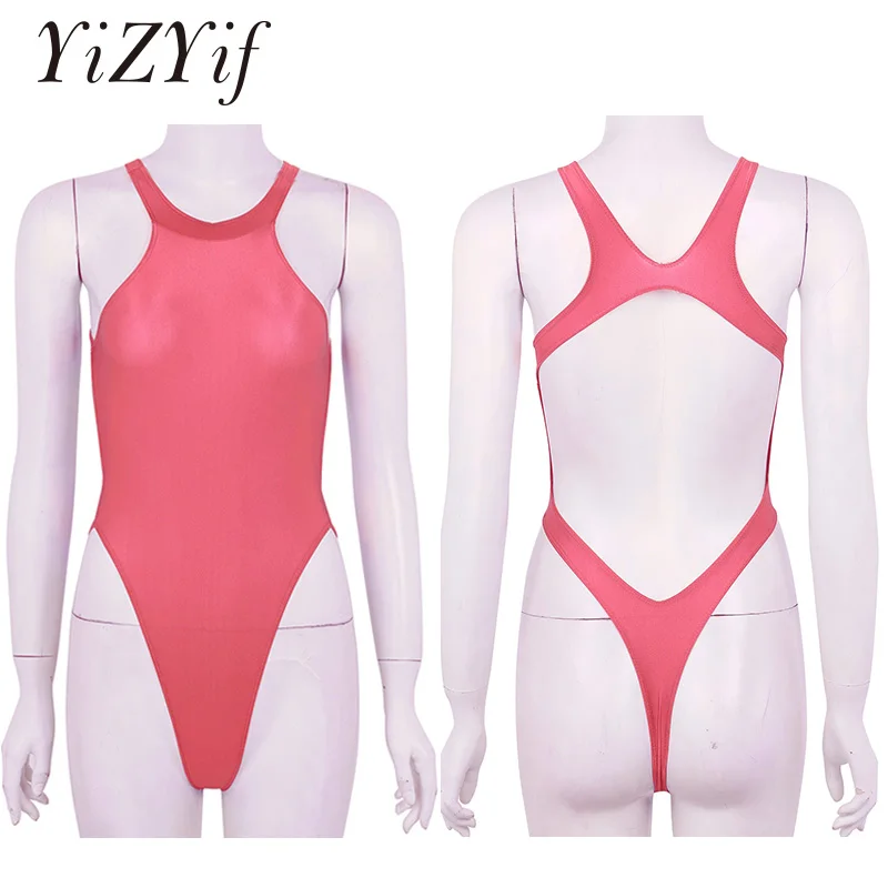 Женские Боди мерцающий прозрачное эротическое женское белье на шнуровке шеи без