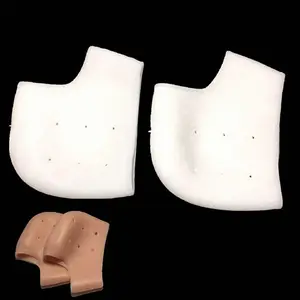 Силиконовый чехол для защиты от трещин на пятке, носки, тонкие эластичные гелевые стельки с супинатором стопы, 1 пара = 2 шт., bj202