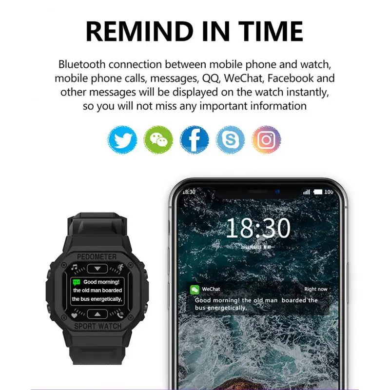 2021 Смарт-часы для мужчин и женщин с пульсометром Шаг Калорий Фитнес-трекер