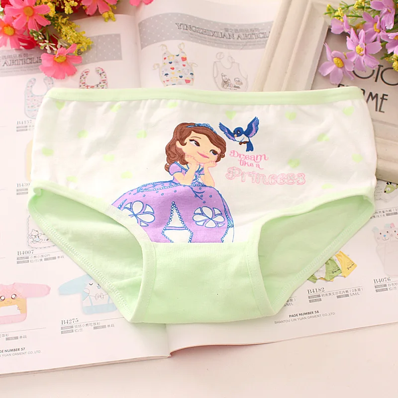 4pcs/set New Cotton Boxer Briefs princess Girls Underwear Children Kids Baby cartoon Panties Underpants 2-12year child
