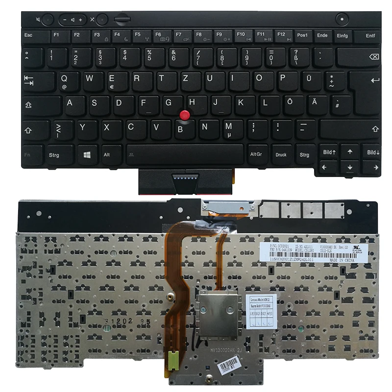 Teclado do Portátil Alemão para Lenovo Preto sem Luz de Fundo Novo Thinkpad T430s X230 W530 L430 L530 gr Teclado T530 T530i T430