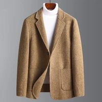 blazer british style wool male blazer suit jacket business casual for men woolen coat plus size men blazer jacket
