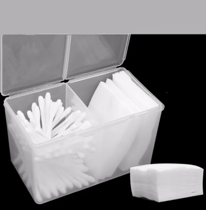 /Ватные палочки для макияжа/держатель хранения двухслойная коробка прозрачный