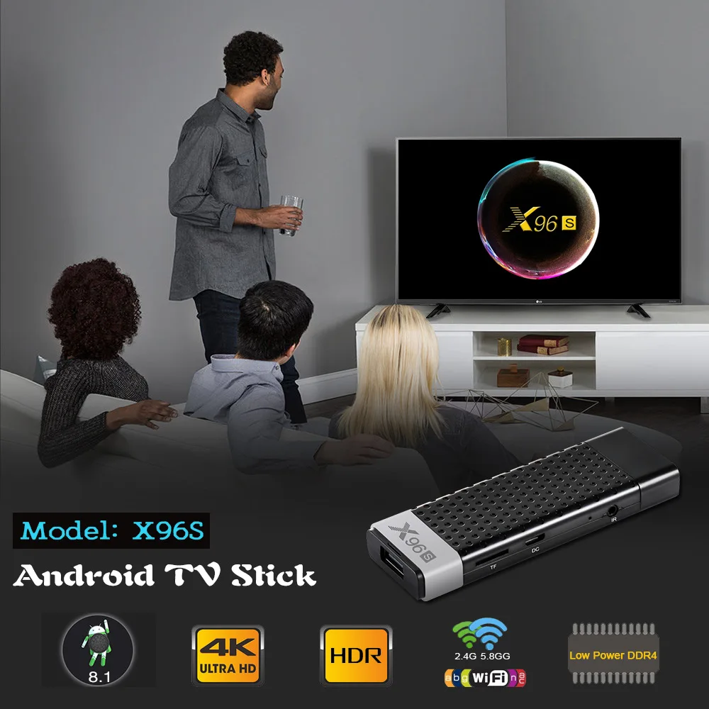 2019 X96 S ТВ-карта Android 9 0 4 Гб ОЗУ 32 ТВ-приставка Amlogic S905Y25G WiFi BT 2 ТВ-ключ мини-ПК Smart 4K
