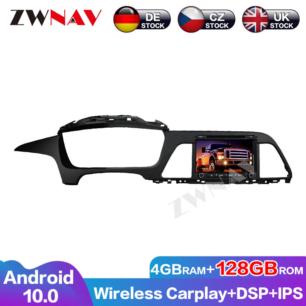 melhor Tela De Toque Rádio Automático 128g Android 10 Dsp Navegação áudio Gps Para Hyundai Sonata Unidade Cabeça Multimídia Carro Dvd Player