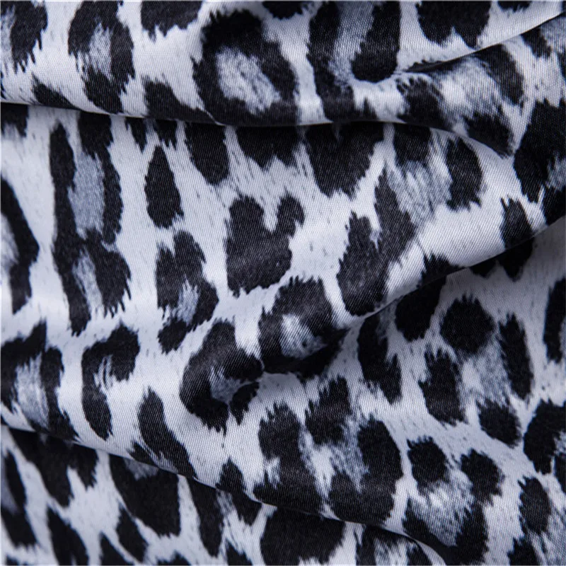 

Nightclub Style Leopard Print Men's Casual Shirts Long Sleeve Summer Shirt For Men Plus Size 3XL Mens Outfit Clothing Brand A464