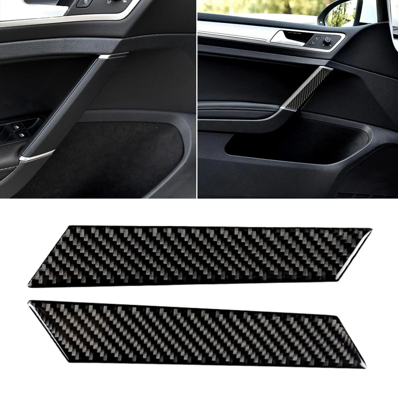 

4Pcs/Set Carbon Fiber Covers Car Door Handle Decorative Stickers for VW Golf 7